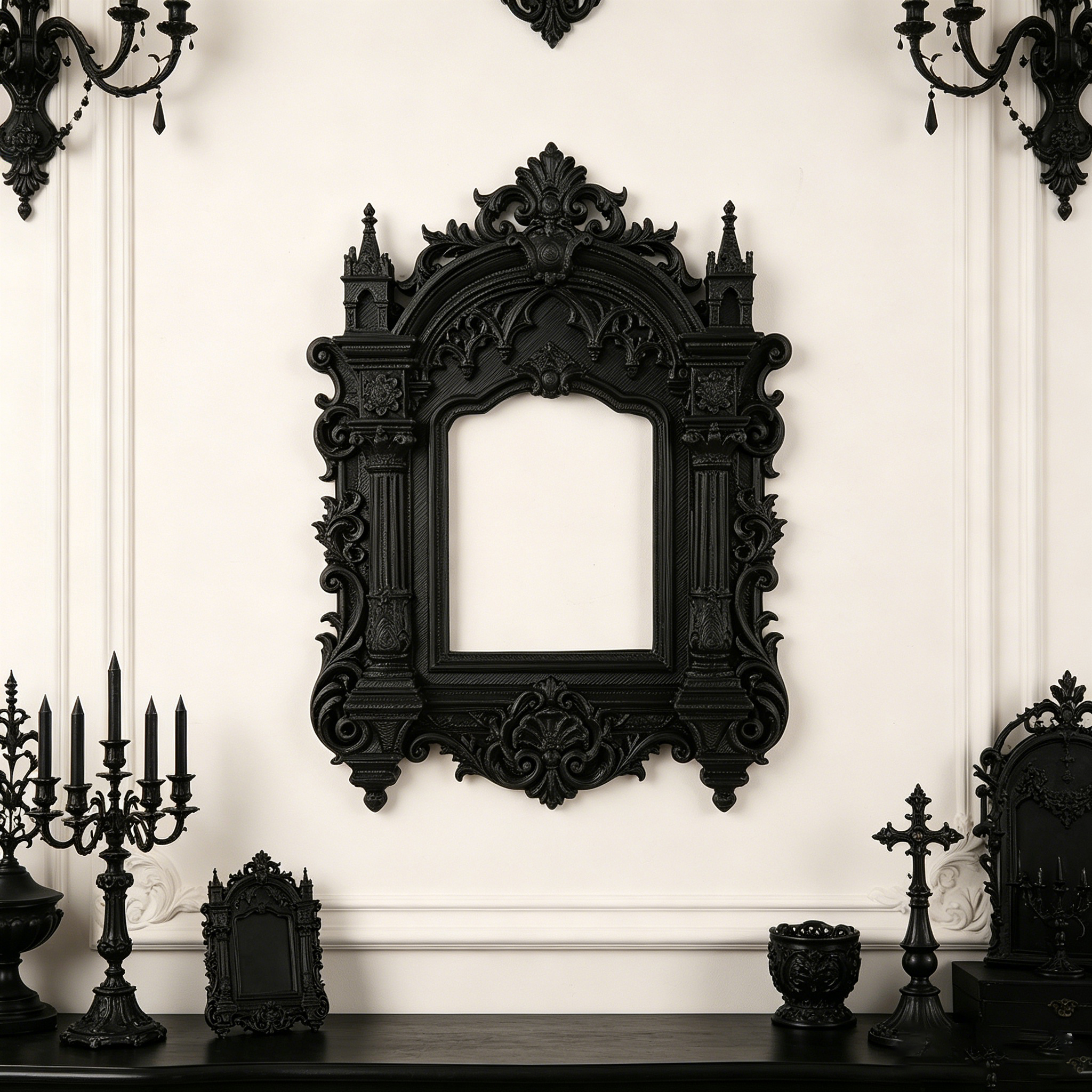 Interior Design Home Decor - Cross-border Gothic castle relief photo frame