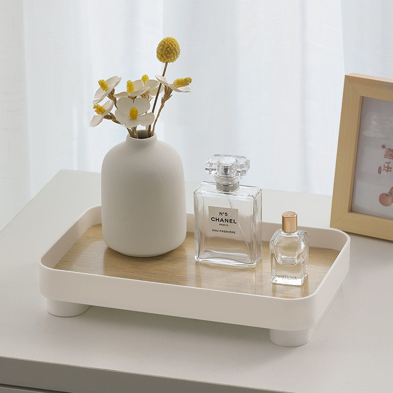 Travertine Tray Oval - Wooden Desktop Storage Tray Perfume Aromatherapy