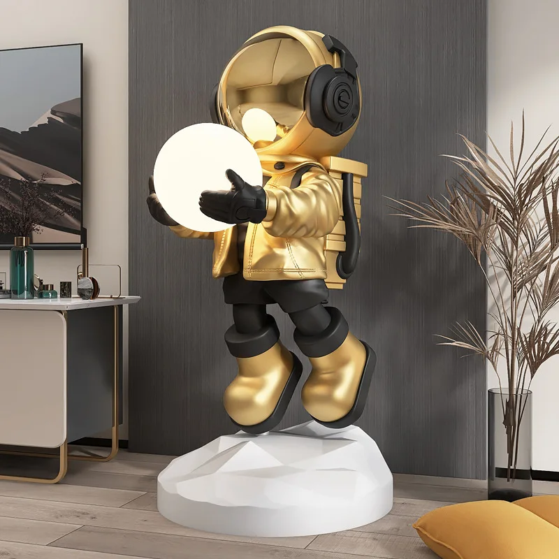 Interior Design Home Decor - Nordic Fashion Astronaut Tray Statue, Lamps,