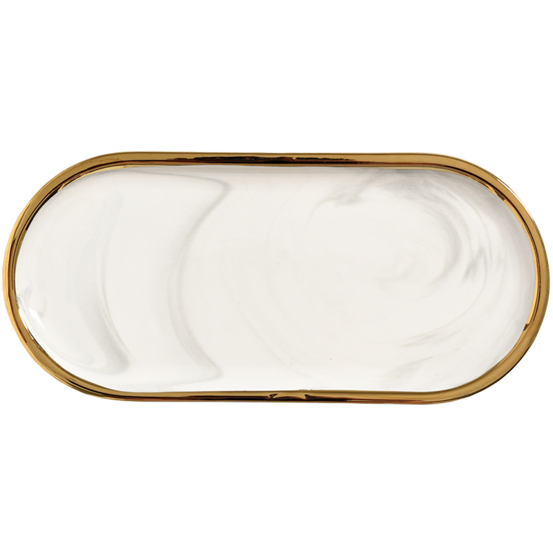 Nordic Marble Texture Tray Cer - Travertine Tray Oval avis et prix