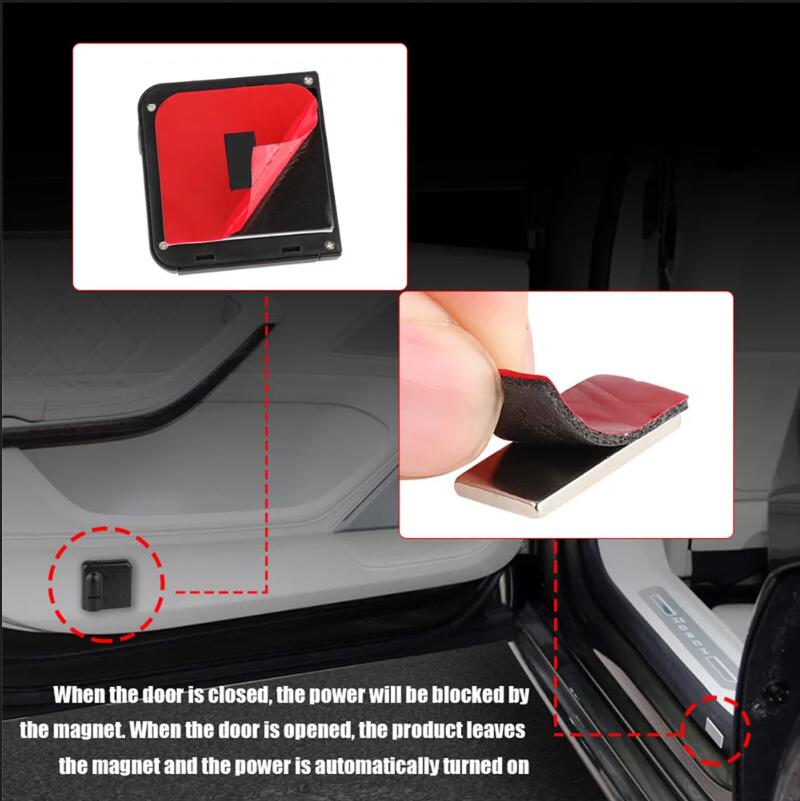 Car styling Door LED Wireless  - Interior Design Logo avis et prix
