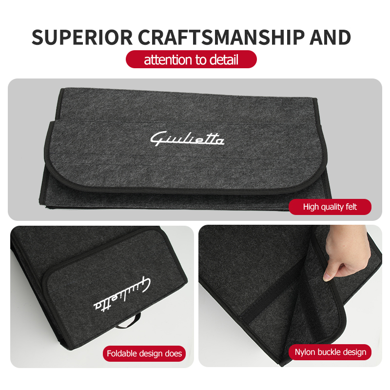 Felt Car Logo Trunk Organizer  - Interior Design Logo avis et prix