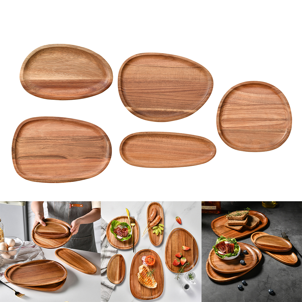 Wood Dinner Plates Irregular O - Travertine Tray Oval avis et prix