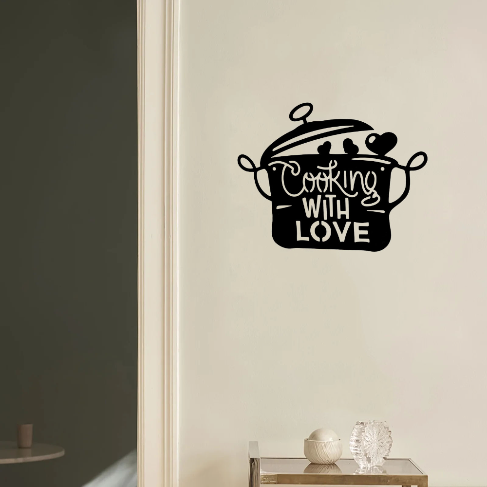 Black Metal Kitchen Pot Sign C - Interior Design Modern avis et prix