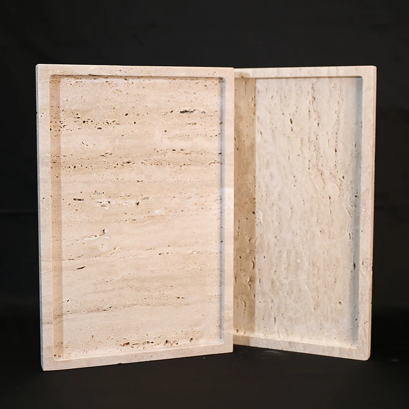 30x20x1.8cm Nature Marble Beig - Travertine Tray Oval avis et prix