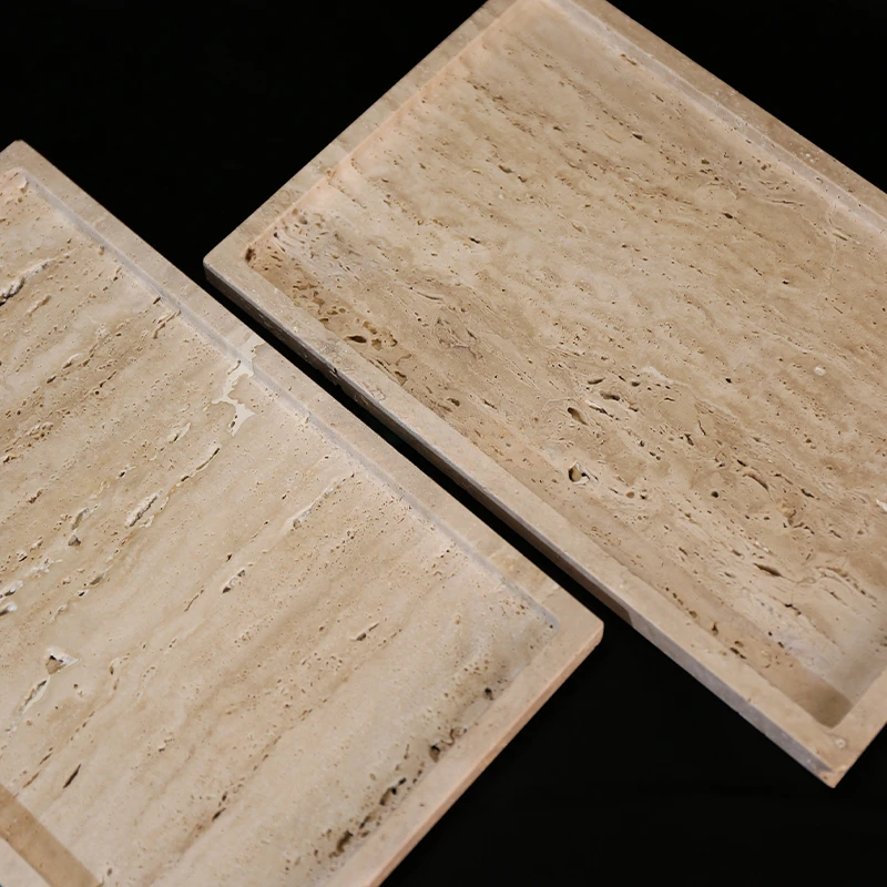 30x20x1.8cm Nature Marble Beig - Travertine Tray Oval avis et prix