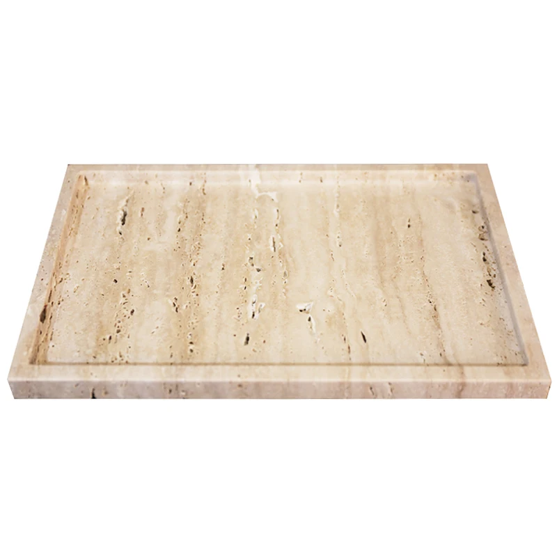30x20x1.8cm Nature Marble Beig - Travertine Tray Oval avis et prix