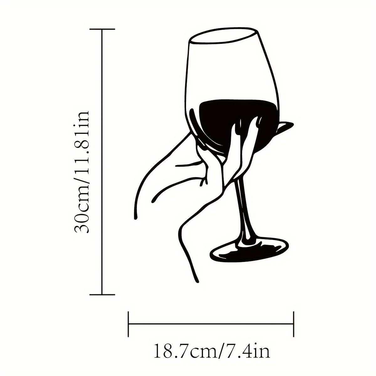 Wine Lover Lady Hand Metal Wal - Interior Design Modern avis et prix