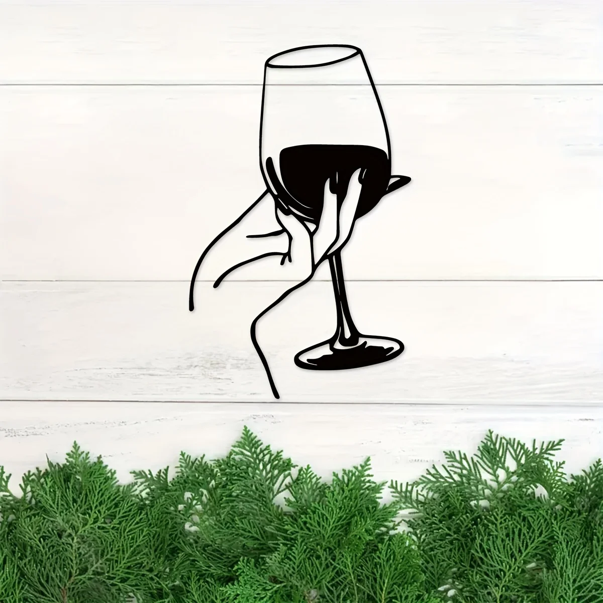Wine Lover Lady Hand Metal Wal - Interior Design Modern avis et prix