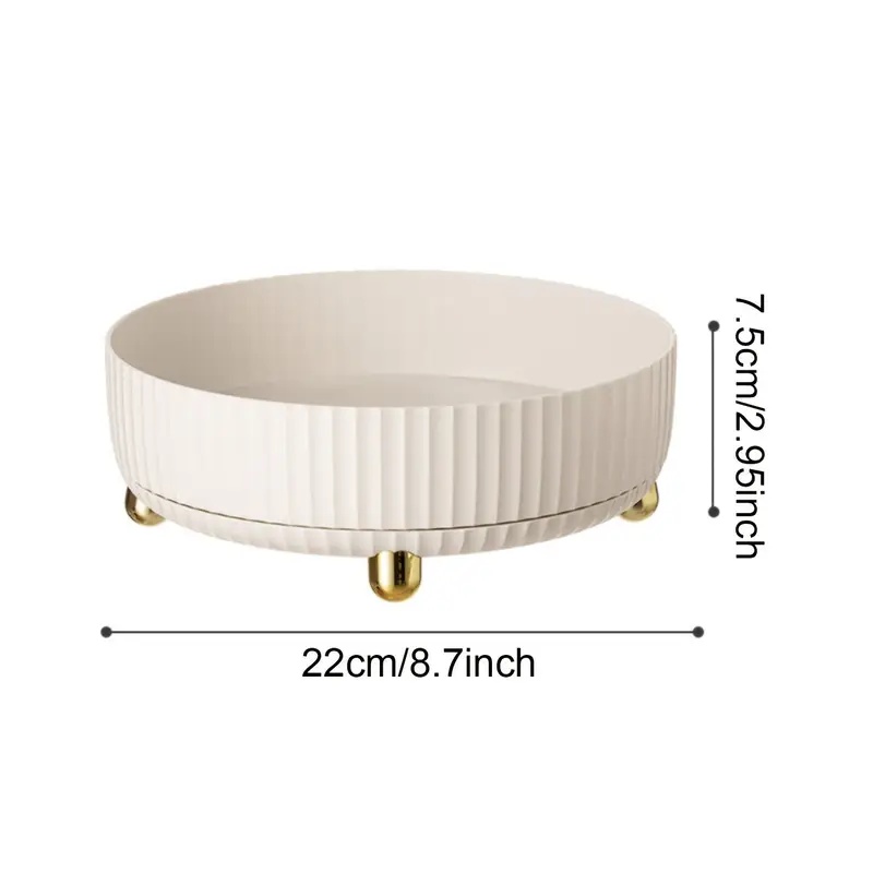 1pc Large Capacity 360-Degree  - Travertine Tray Oval avis et prix