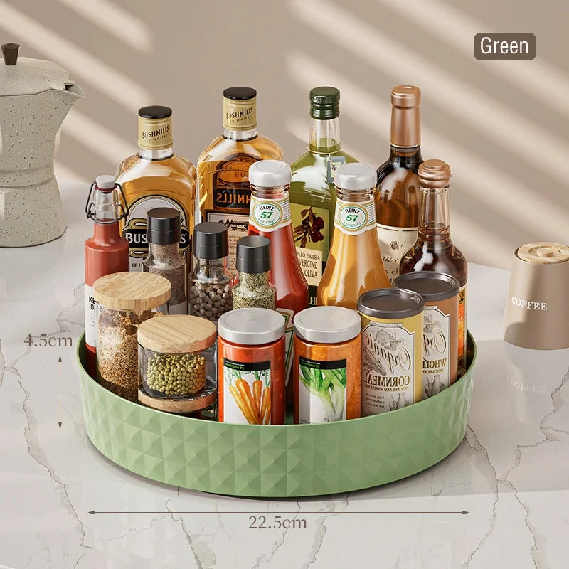 1Pc 360 Degree Rotating Spice  - Travertine Tray Oval avis et prix