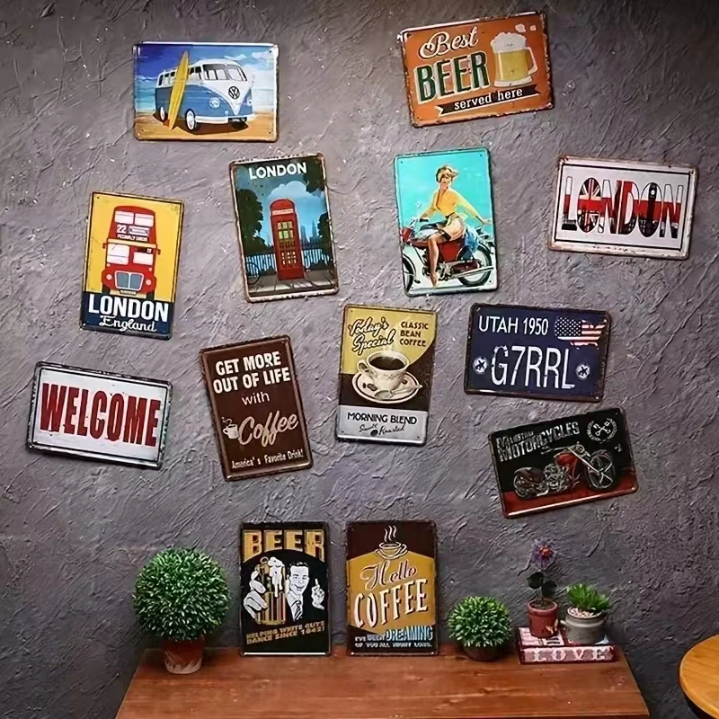 Vintage Bar Metal Signs Bathro - Interior Design Home Decor avis et prix
