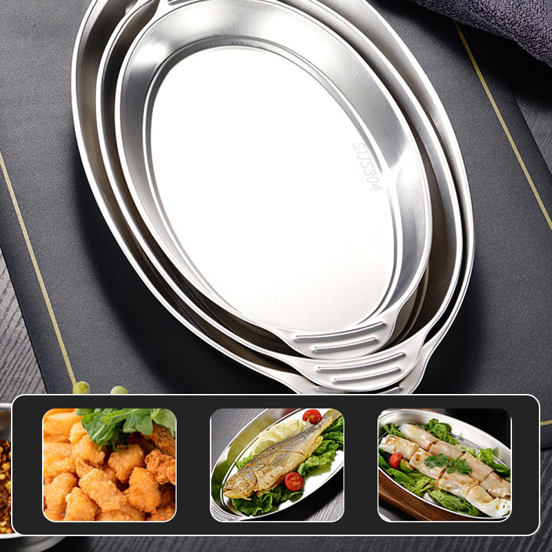 3pcs/6pcs Stainless Steel Serv - Travertine Tray Oval avis et prix