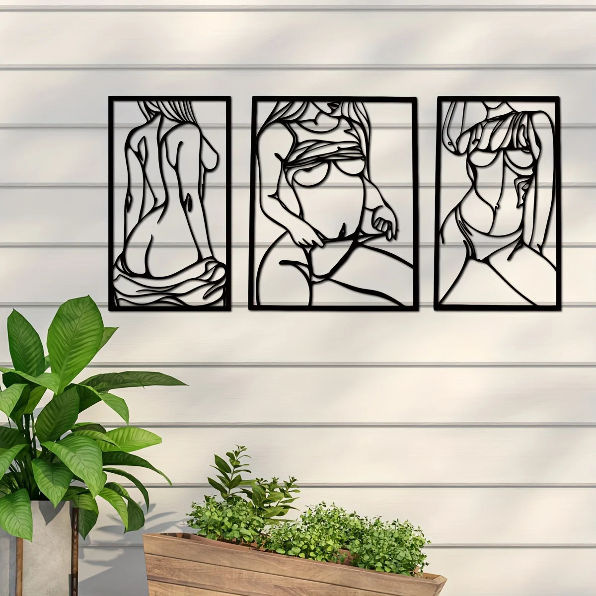 1pc Metal Art Wall Decor, Blac - Interior Design Modern avis et prix