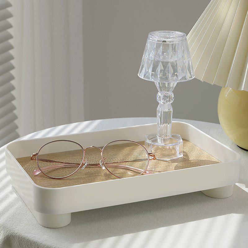 Wooden Desktop Storage Tray Pe - Travertine Tray Oval avis et prix