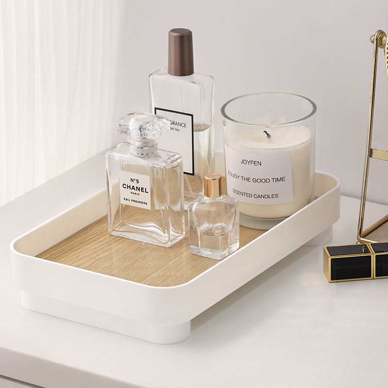 Wooden Desktop Storage Tray Pe - Travertine Tray Oval avis et prix