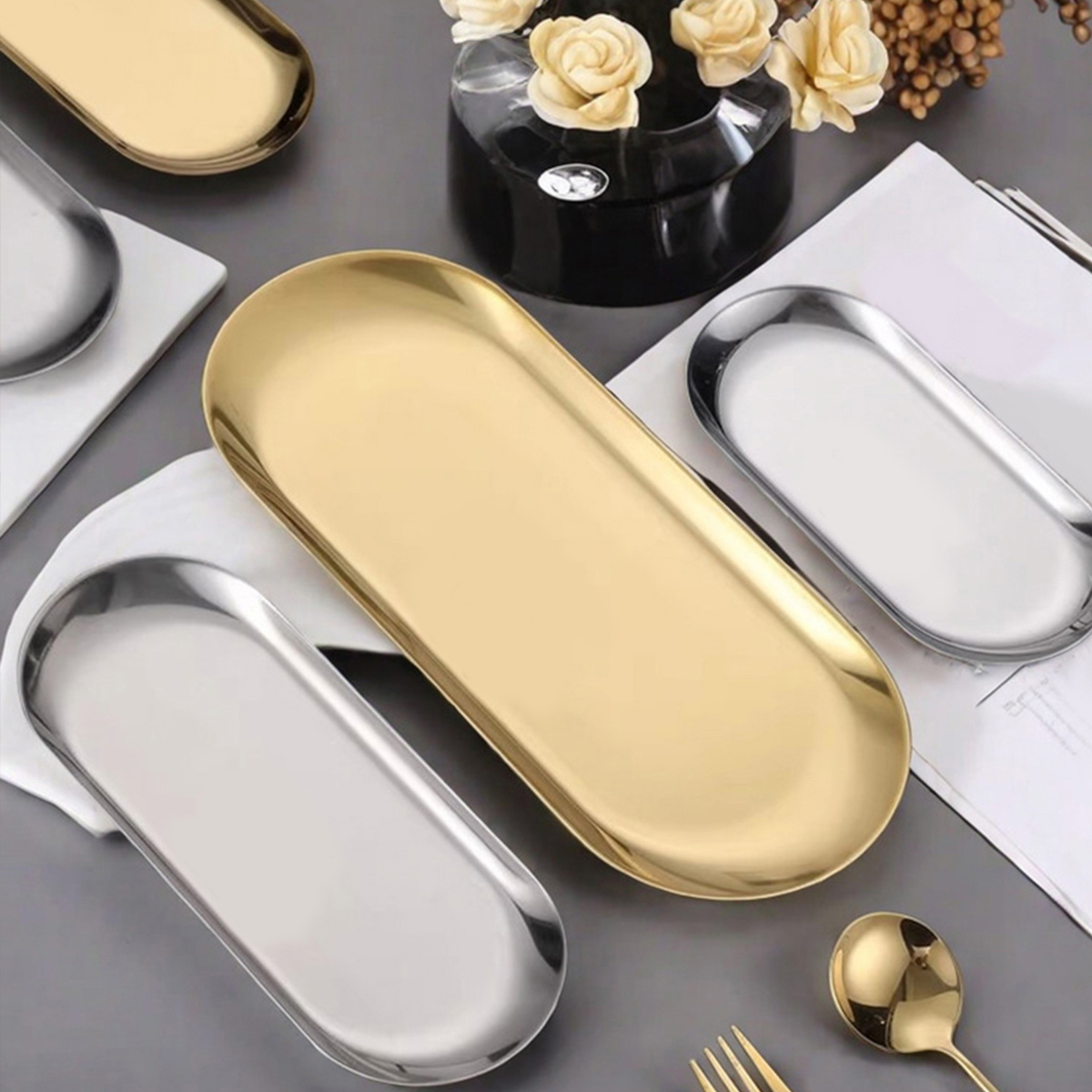 WORTHBUY Nordic Style Oval Ser - Travertine Tray Oval avis et prix