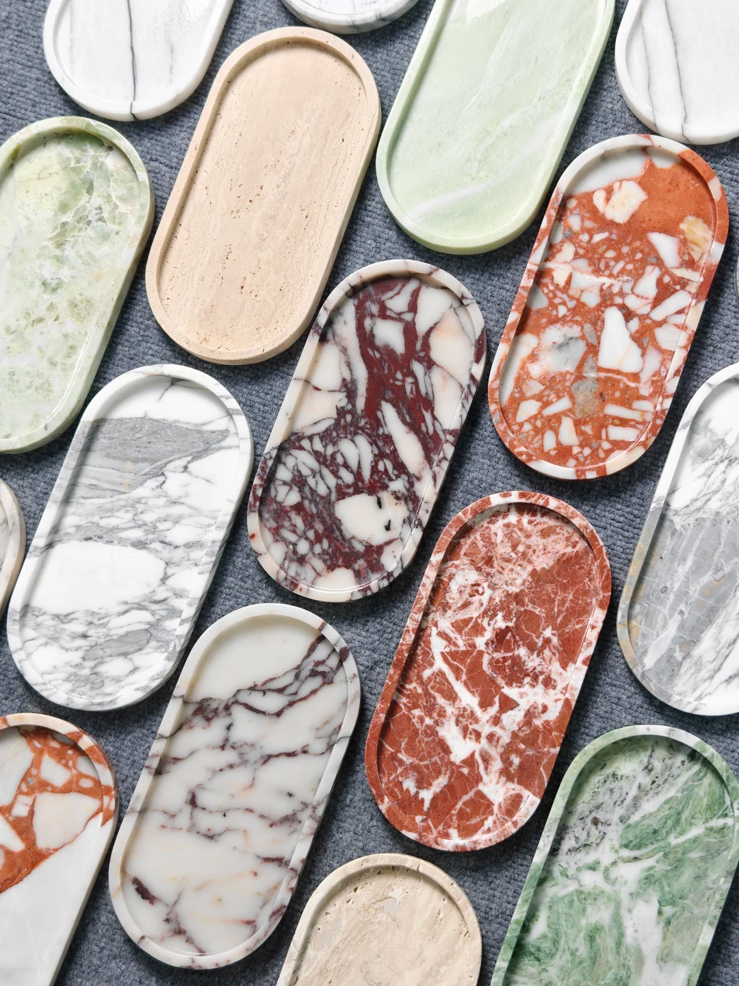 Handmade Luxurious Calacatta P - Travertine Tray Oval avis et prix
