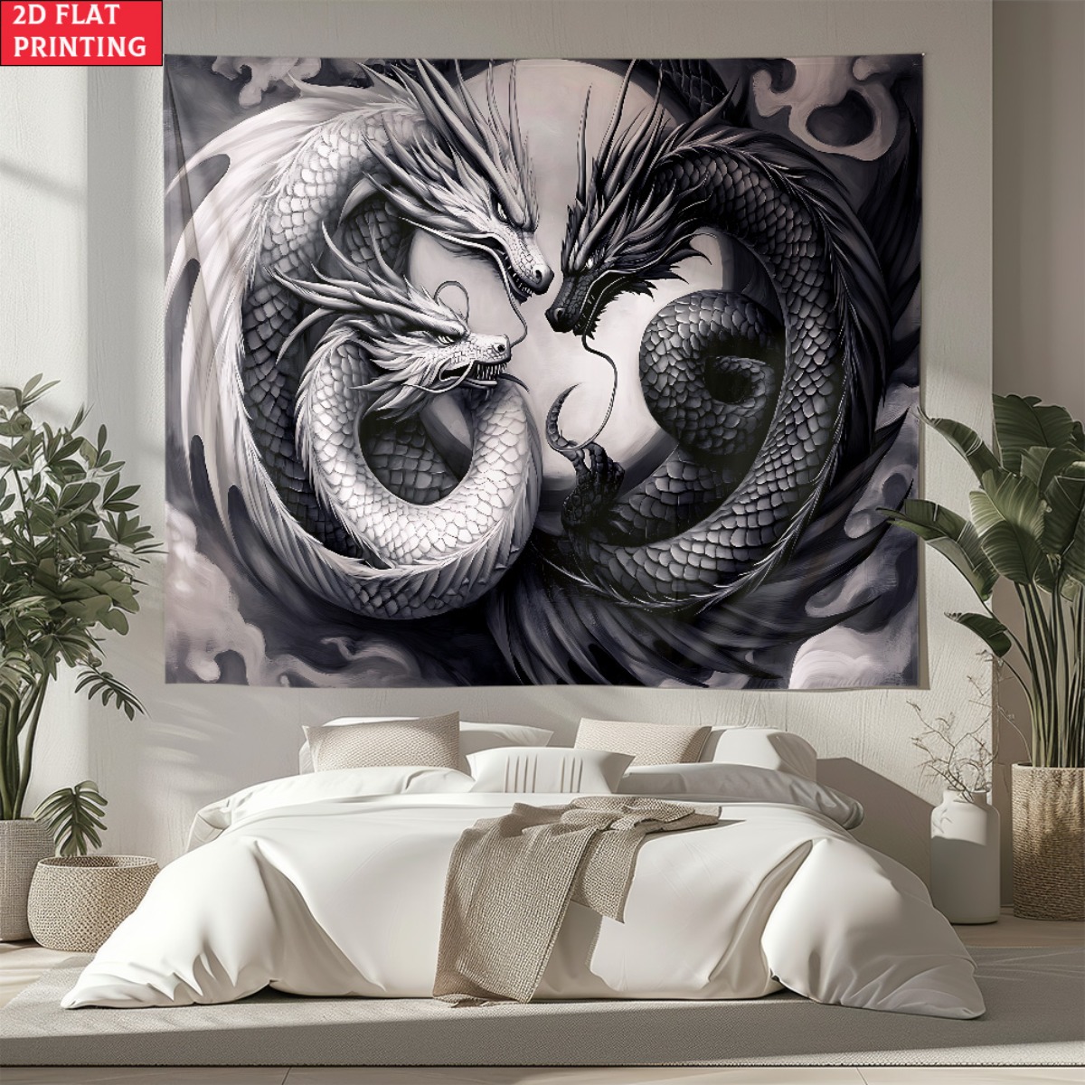 Black and White Yin Yang Drago - Interior Design Home Decor avis et prix
