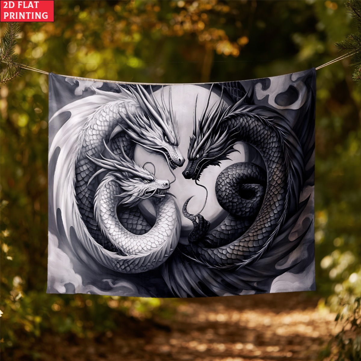 Black and White Yin Yang Drago - Interior Design Home Decor avis et prix