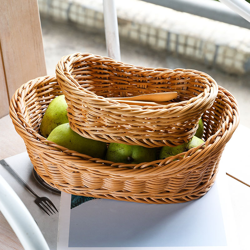 Oval Rattan Woven Storage Bask - Travertine Tray Oval avis et prix
