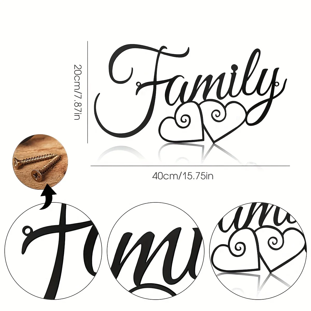 CIFBUY Family Wall Sign Metal  - Interior Design Modern avis et prix