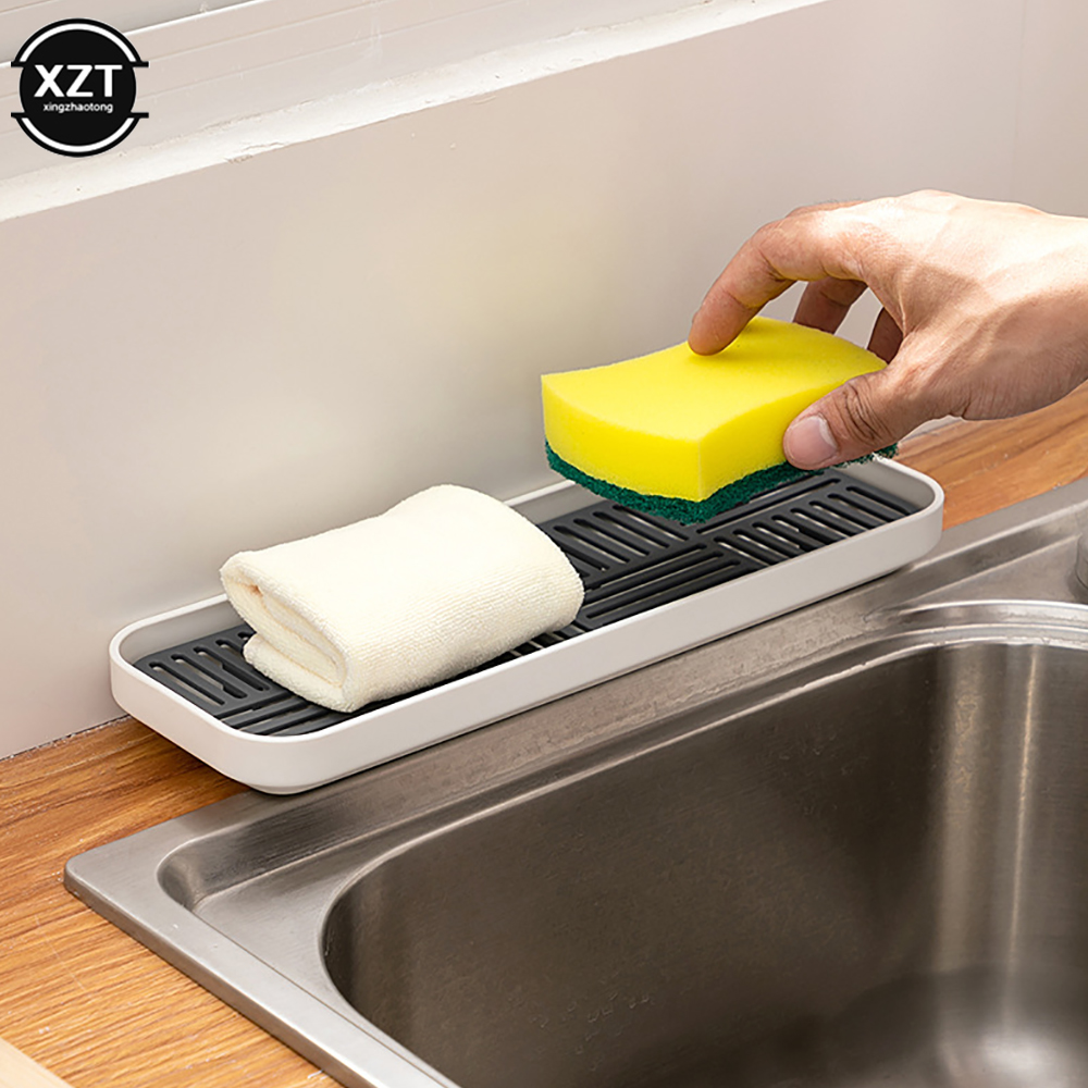 Sink Soap Organzier Rack Plast - Travertine Tray Oval avis et prix