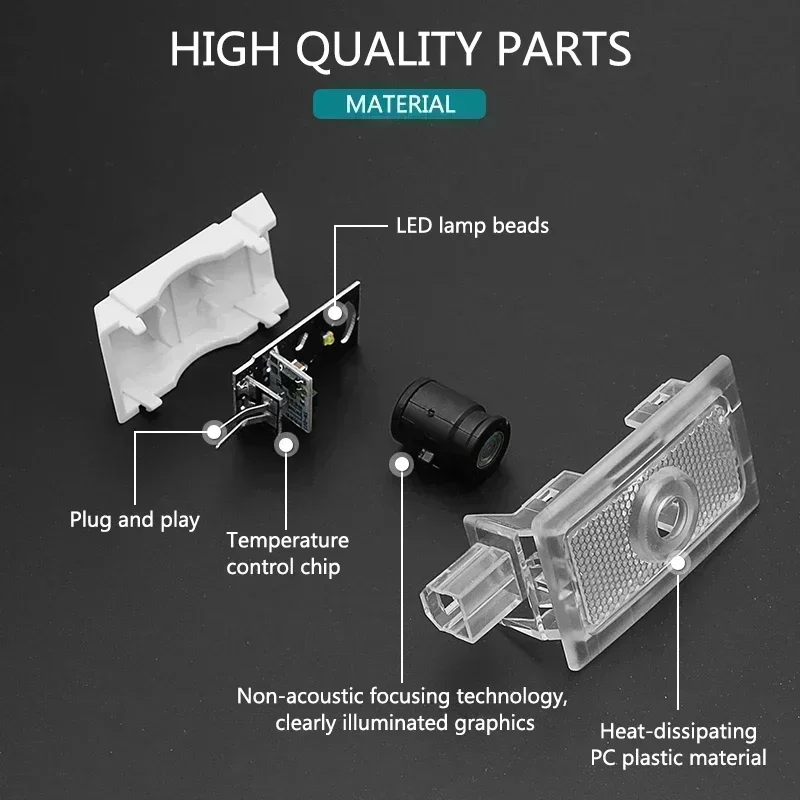 2pcs Car Door LED Logo Lights  - Interior Design Logo avis et prix